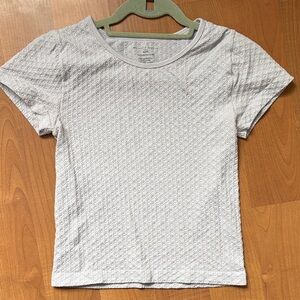 Maison D’Amelie Textured Short Sleeve Top